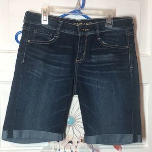 Arizona Jean shorts dark denim with lines 18"